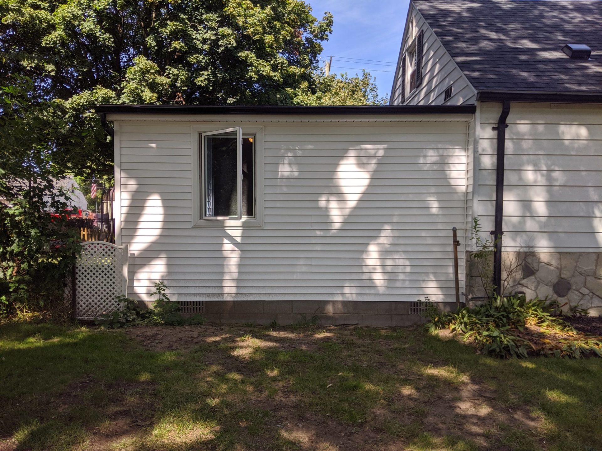 A completed home addition
