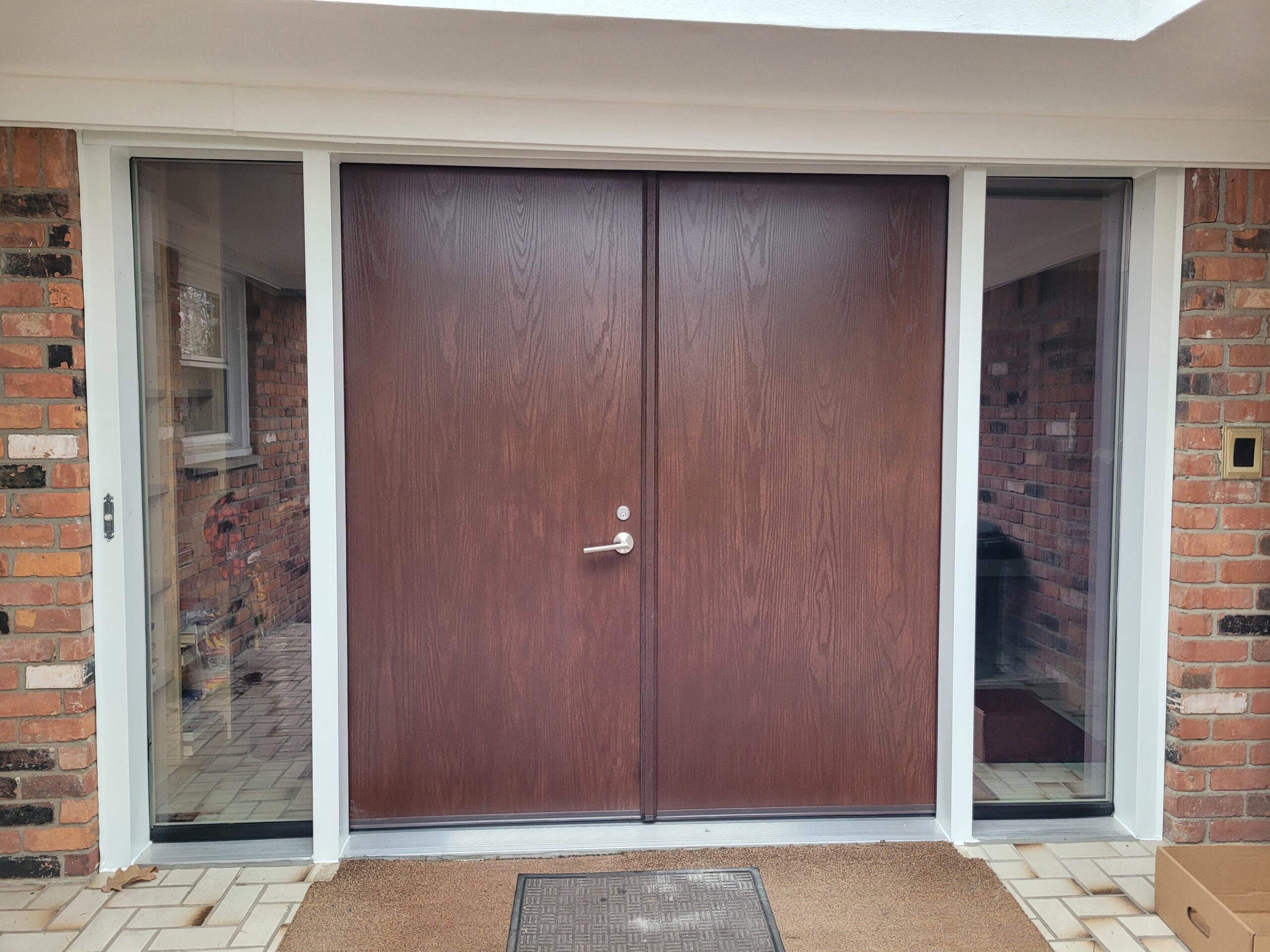 New fiberglass front entry doors in Southfield