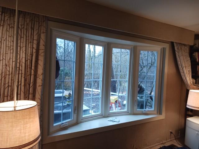 New vinyl bow window in Southfield