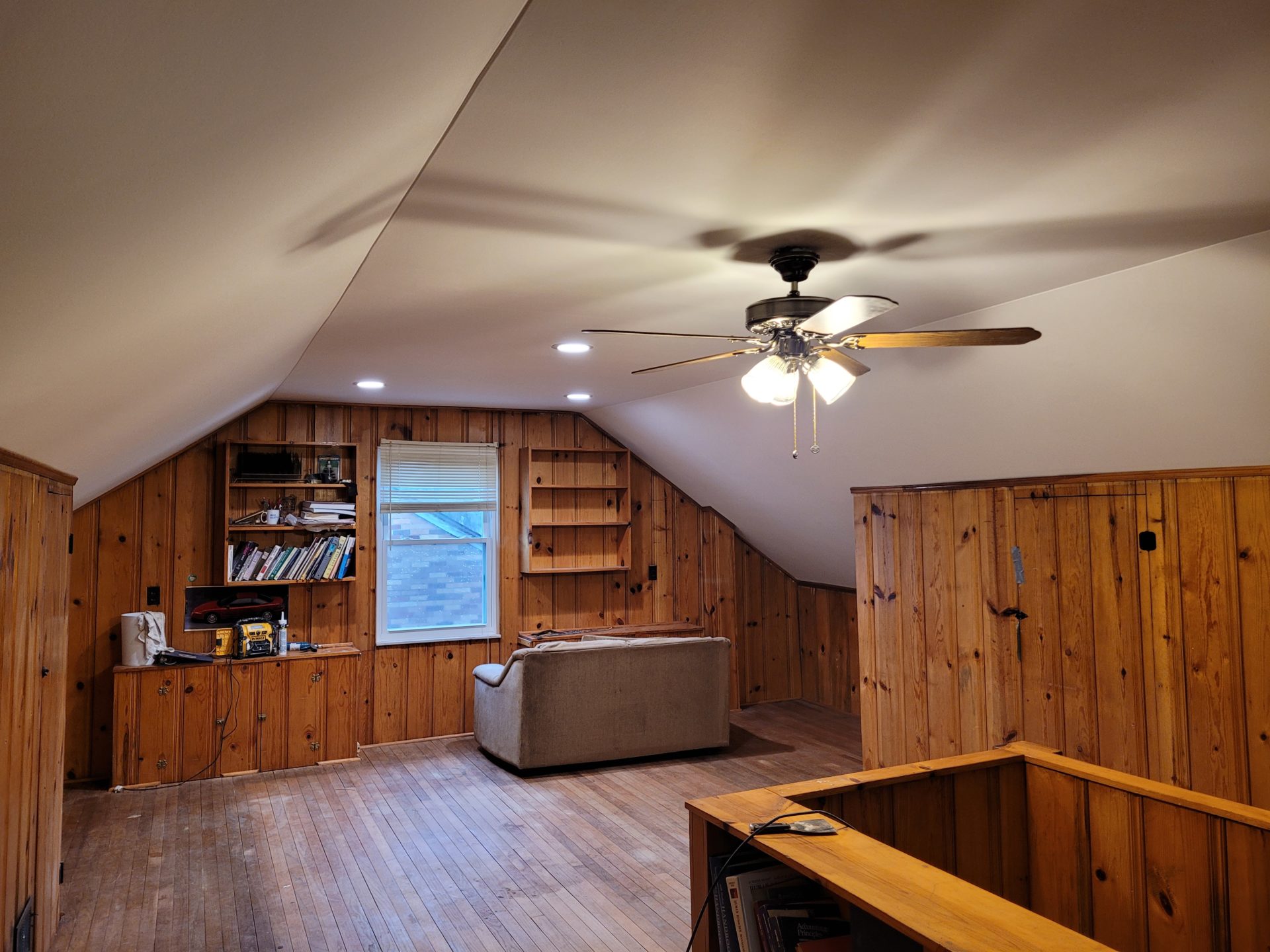 New drywall and recessed lighting in Detroit